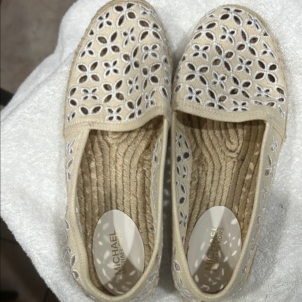 Michael Kors Women's Cream Espadrilles- Size 6